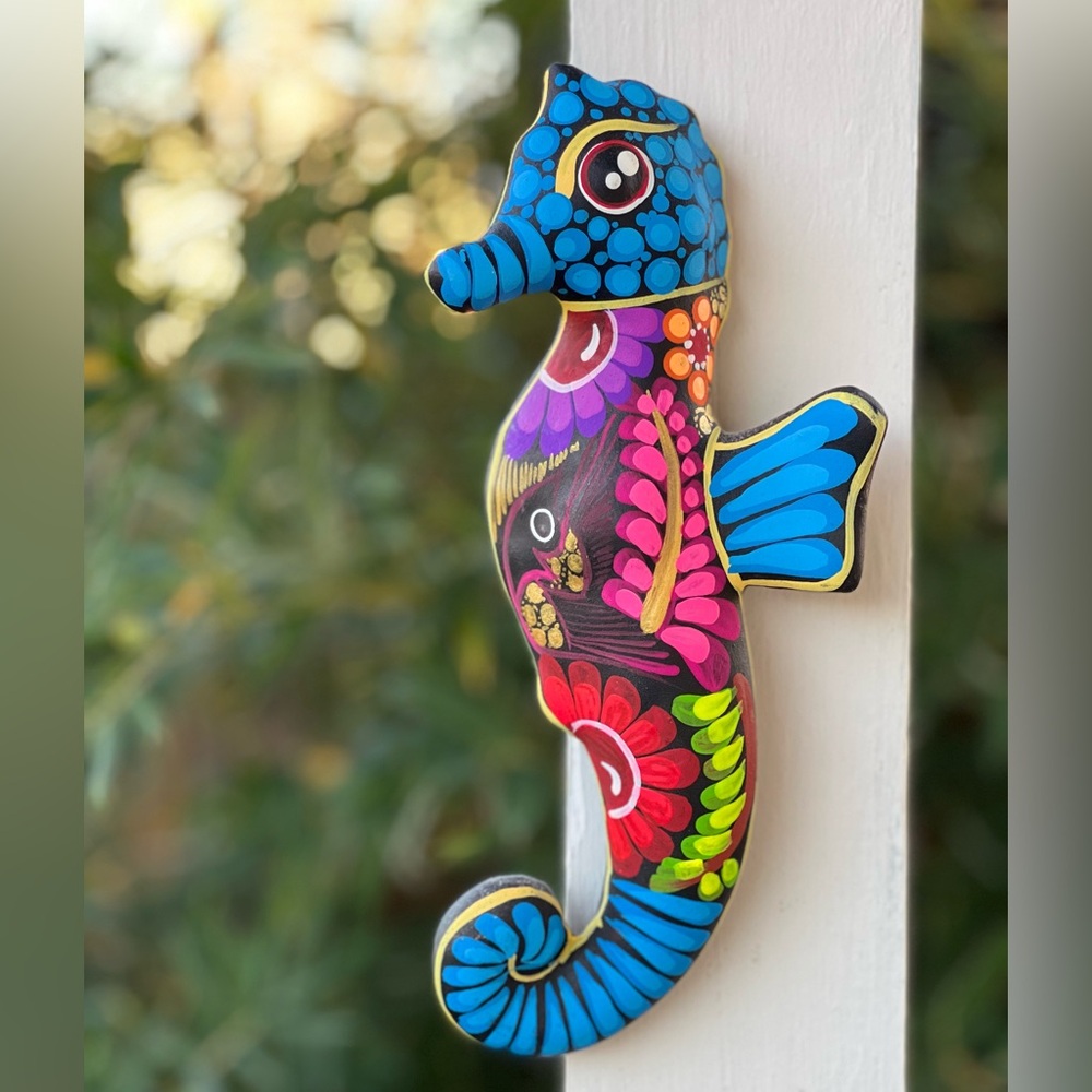 Colorful Seahorse Wall Art